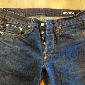 Bonobos Slim Straight Selvage White Oak Cone Denim